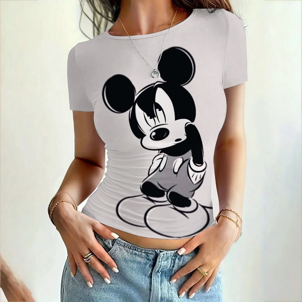 Disney с принтом Микки Мауса 2025 летняя сексуальная женская базовая футболка с круглым вырезом и короткими рукавами, женская облегающая эластичная футболка, топ 20 шт.
Disney с принтом Микки Мауса 2025 летняя сексуальная женская базовая футболка с круглым вырезом и короткими рукавами, женская облегающая эластичная футболка, топ 20 шт.