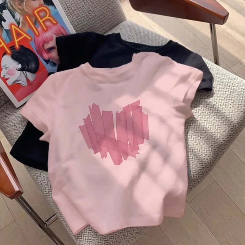 New Arrival O Neck Sweet Girl Office Lady T Shirts Lrregular Print Harajuku High Street Casual Clothes Y2k Aesthetic Summer Tees
New Arrival O Neck Sweet Girl Office Lady T Shirts Lrregular Print Harajuku High Street Casual Clothes Y2k Aesthetic Summer Tees