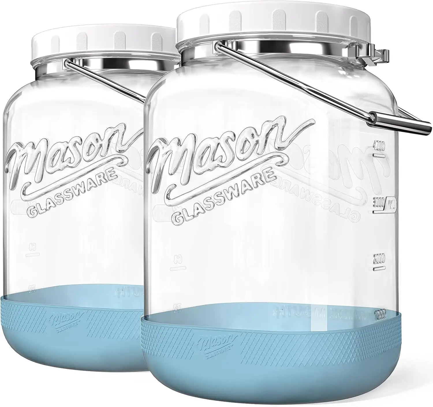 2 Pack 1.5 Gallon Glass Jar With Airtight Lid, Large Jars Wide Mouth with Scale Marks, Big Glass Storage Containers with H
2 Pack 1.5 Gallon Glass Jar With Airtight Lid, Large Jars Wide Mouth with Scale Marks, Big Glass Storage Containers with H