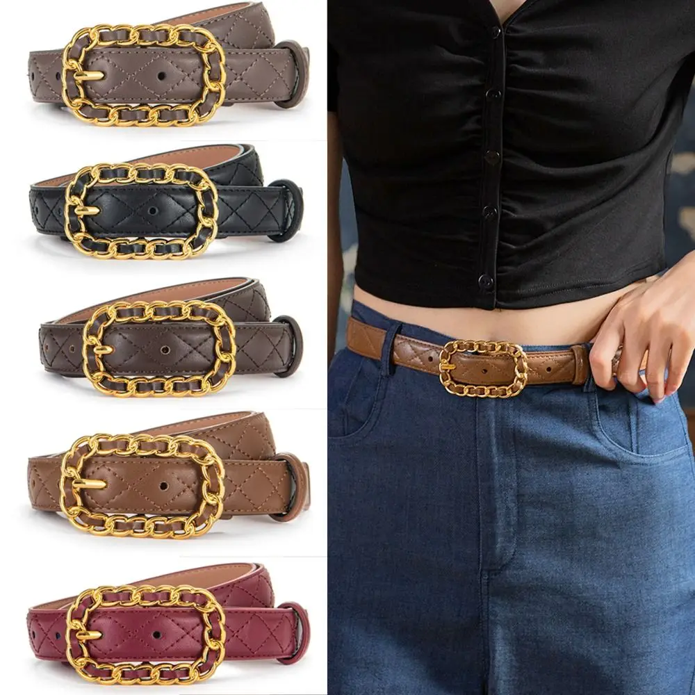 Retro Rhombus Genuine Leather Belt Trendy Brand High-end Pin Buckle Belt Luxury Design Versatile Cowhide Jeans Belts For Women
Retro Rhombus Genuine Leather Belt Trendy Brand High-end Pin Buckle Belt Luxury Design Versatile Cowhide Jeans Belts For Women