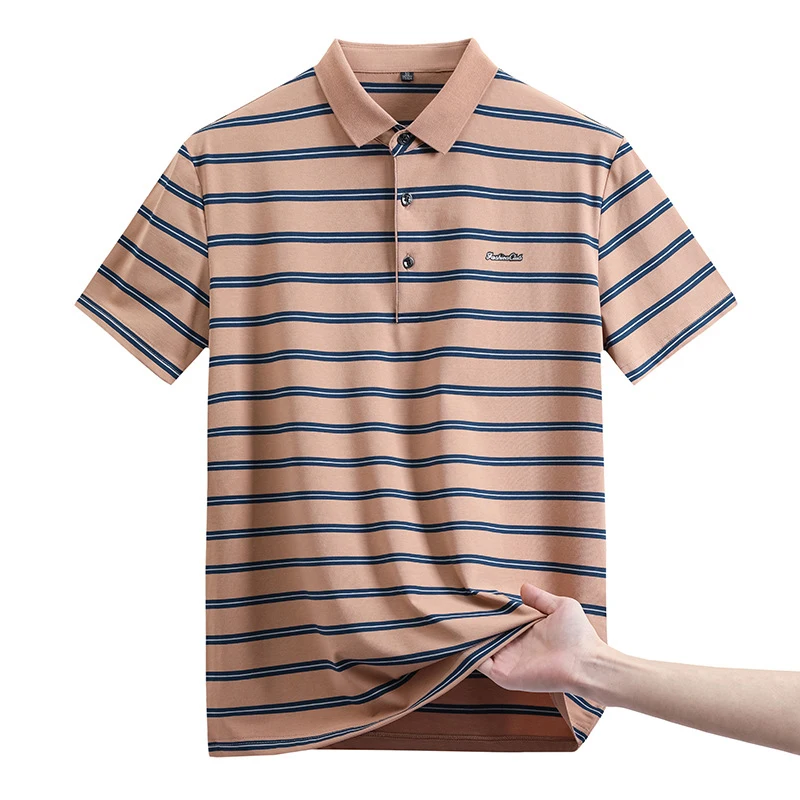 2025 Summer new striped short sleeved T shirt business lapel plus size men's polo shirt top men's polo shirt
2025 Summer new striped short sleeved T shirt business lapel plus size men's polo shirt top men's polo shirt