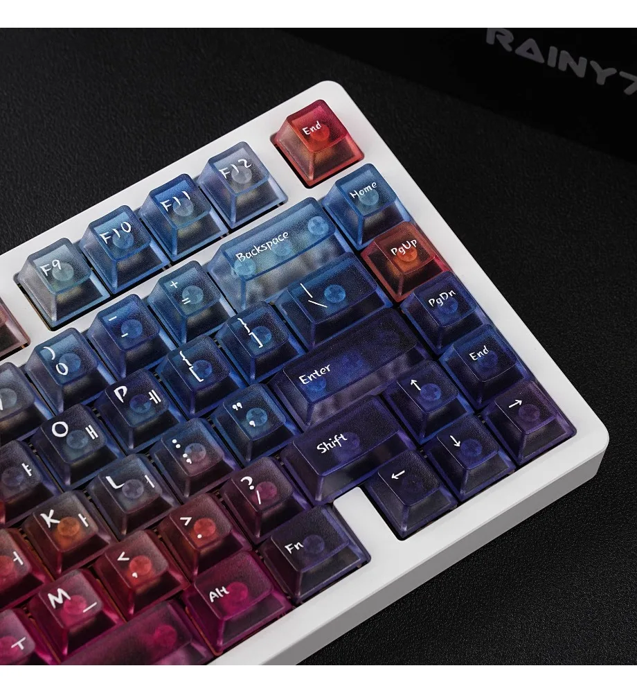 Keycaps Personalized keycaps for mechanical keyboards Rainy75 magnetic axis Korean keycaps Transparent PC Original full set
Keycaps Personalized keycaps for mechanical keyboards Rainy75 magnetic axis Korean keycaps Transparent PC Original full set