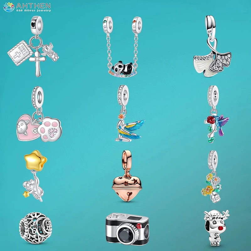 Ahthen 925 Sterling Silver Hot Sale Beads Panda,Ginkgo, Reindeer,Koala,Hummingbird Charms fit Snake Chain Bracelets Or Necklaces
Ahthen 925 Sterling Silver Hot Sale Beads Panda,Ginkgo, Reindeer,Koala,Hummingbird Charms fit Snake Chain Bracelets Or Necklaces