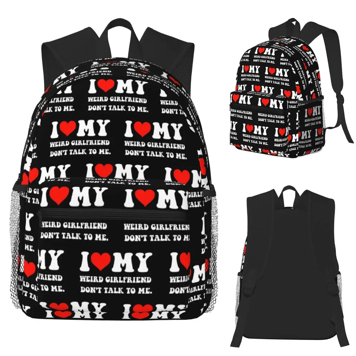 I Love My Weird Girlfriend Don't Talk To Me Student Backpack School Bag Daypack for Men Women Fashion Bookbag Shoulder Bags
I Love My Weird Girlfriend Don't Talk To Me Student Backpack School Bag Daypack for Men Women Fashion Bookbag Shoulder Bags