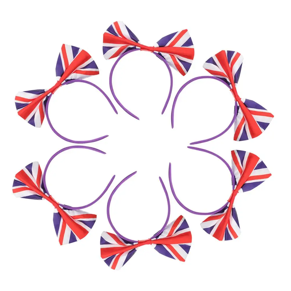 6 Pcs Fan Bow Headdress British Flag Headband Cute Hair Accessories Satin Bowknot Football Supplies Union Jack Hairbands
6 Pcs Fan Bow Headdress British Flag Headband Cute Hair Accessories Satin Bowknot Football Supplies Union Jack Hairbands