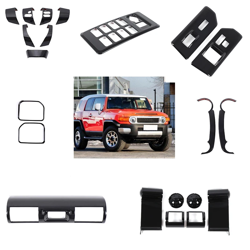 Для Toyota FJ Road Cruiser 07-21 стеклянный лифт, навигация, центральное управление, воздуховыпускное отверстие, боковой воздуховыпускной отверстие, декоративные наклейки, фортепиано, черный
Для Toyota FJ Road Cruiser 07-21 стеклянный лифт, навигация, центральное управление, воздуховыпускное отверстие, боковой воздуховыпускной отверстие, декоративные наклейки, фортепиано, черный