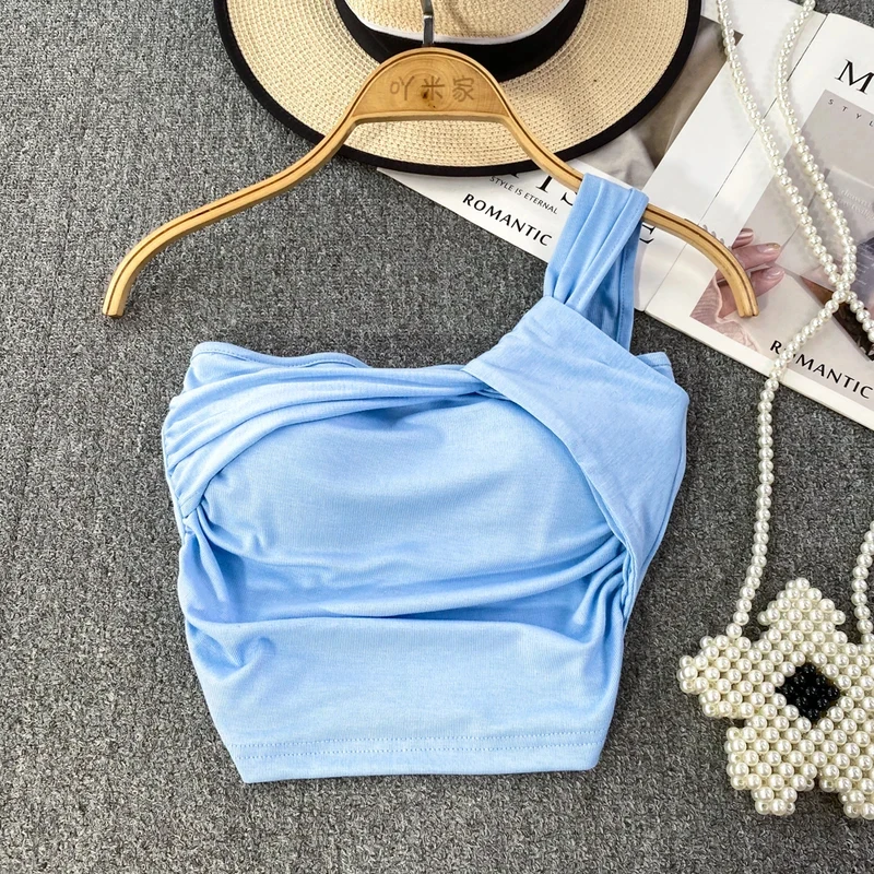 Women Off Shoulder Sexy Sleeveless Camis Hig Waist Crop Top Fashion One Shoulder Tops Tees Y2k Clothes
Women Off Shoulder Sexy Sleeveless Camis Hig Waist Crop Top Fashion One Shoulder Tops Tees Y2k Clothes