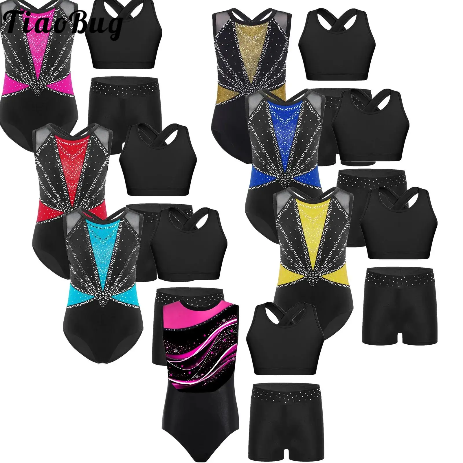 Girls Ballet Gymnastics Leotards Outfits Sleeveless Vest Dance Bodysuit Shorts Headwear for Figure Skating Dance Performance Set
Girls Ballet Gymnastics Leotards Outfits Sleeveless Vest Dance Bodysuit Shorts Headwear for Figure Skating Dance Performance Set