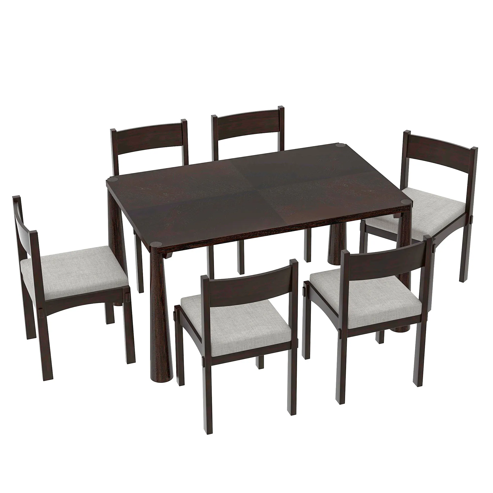 Restaurant Sets, 7-Piece Retro Wood Dining Table Set For 6 With Upholstered Chairs For Kitchen & Dining Room In Espresso Color
Restaurant Sets, 7-Piece Retro Wood Dining Table Set For 6 With Upholstered Chairs For Kitchen & Dining Room In Espresso Color