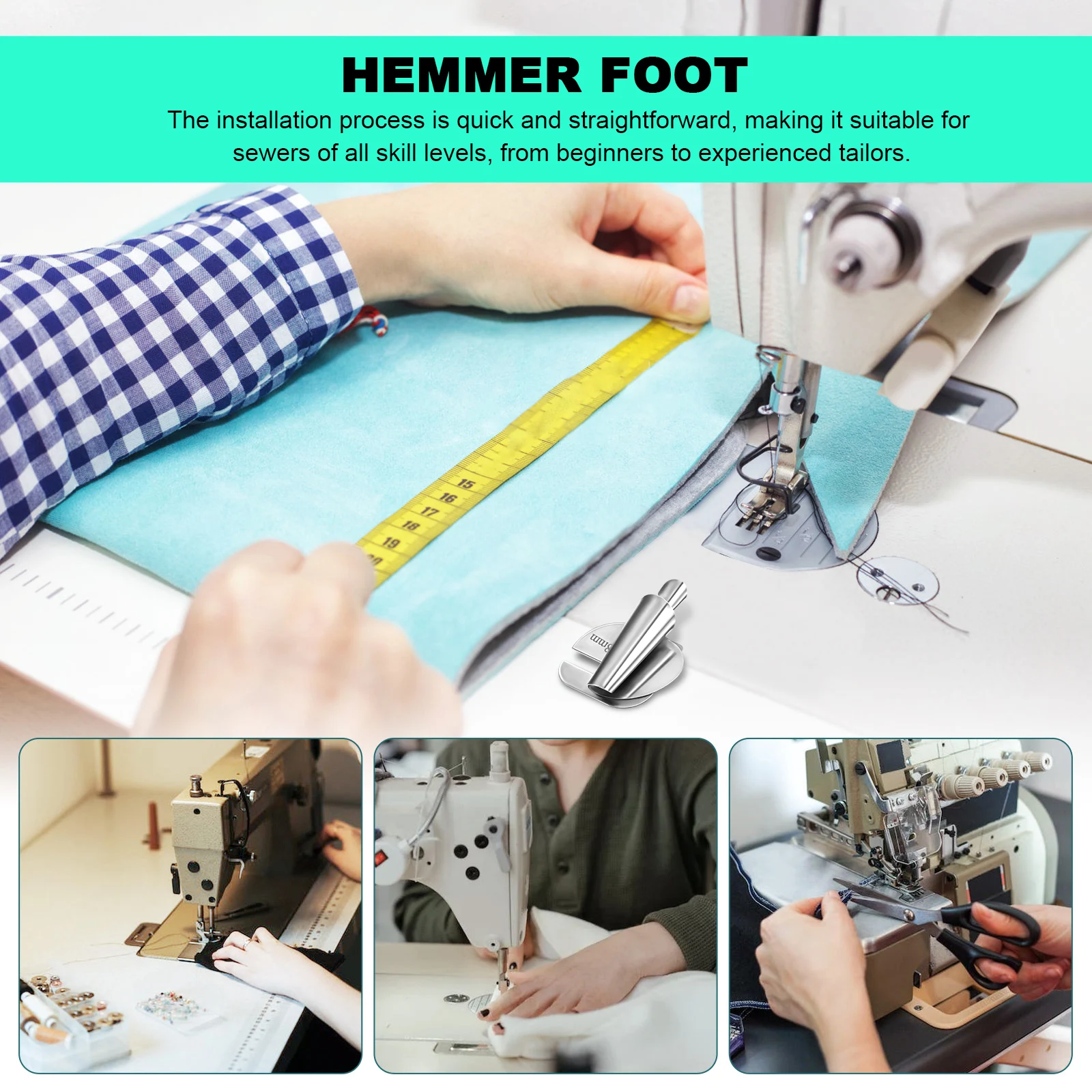 6pcs Sewing Machine Hemmer Foot Presser Binder 3mm 4mm 5mm 6mm 7mm 8mm Spiral Shape Wide Compatibility Strong Sturdy Edges
6pcs Sewing Machine Hemmer Foot Presser Binder 3mm 4mm 5mm 6mm 7mm 8mm Spiral Shape Wide Compatibility Strong Sturdy Edges