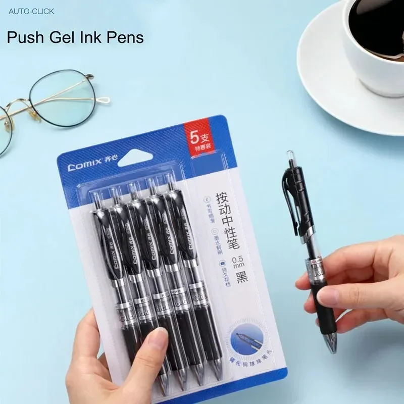 5 шт./компл., выдвижная ручка для письма, 0,5 мм, гелевые ручки с черными чернилами, большая емкость, чернильная ручка, школьные и офисные принадлежности
5 шт./компл., выдвижная ручка для письма, 0,5 мм, гелевые ручки с черными чернилами, большая емкость, чернильная ручка, школьные и офисные принадлежности
