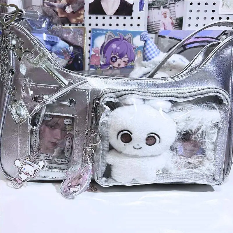 Harajuku Shoulder Bag Y2k Women Korean Transparent Ita Bag School Crossbody Bag Female Japanese Designer Preppy Handbag Purse
Harajuku Shoulder Bag Y2k Women Korean Transparent Ita Bag School Crossbody Bag Female Japanese Designer Preppy Handbag Purse