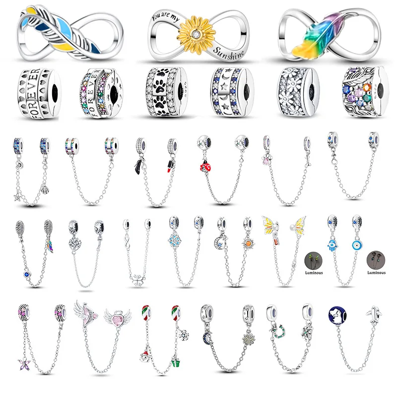 2024 Fit Pandora Original Bracelet DIY Charm Pendant 925 Sterling Silver Infinity Sign/Safety Chain/Spacer Jewelry Accessory
2024 Fit Pandora Original Bracelet DIY Charm Pendant 925 Sterling Silver Infinity Sign/Safety Chain/Spacer Jewelry Accessory