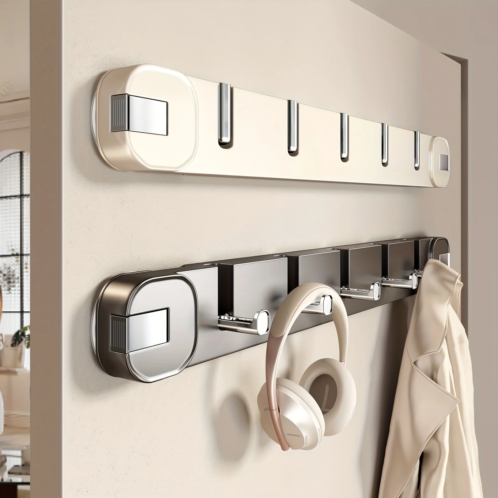 Invisible Foldable Suction Cup Hook, Strong Hold Wall Mount for Towels Clothes Hats, Space Saving Multi-Use Hanger
Invisible Foldable Suction Cup Hook, Strong Hold Wall Mount for Towels Clothes Hats, Space Saving Multi-Use Hanger