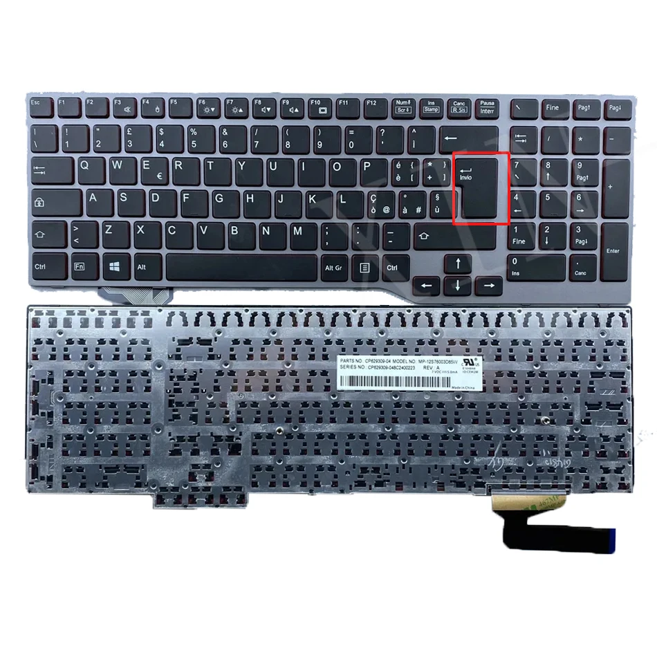 Italian Laptop Keyboard For Fujistu CELSIUS H730 H760 H770 H970 Series With Frame US Layout Gray Frame
Italian Laptop Keyboard For Fujistu CELSIUS H730 H760 H770 H970 Series With Frame US Layout Gray Frame
