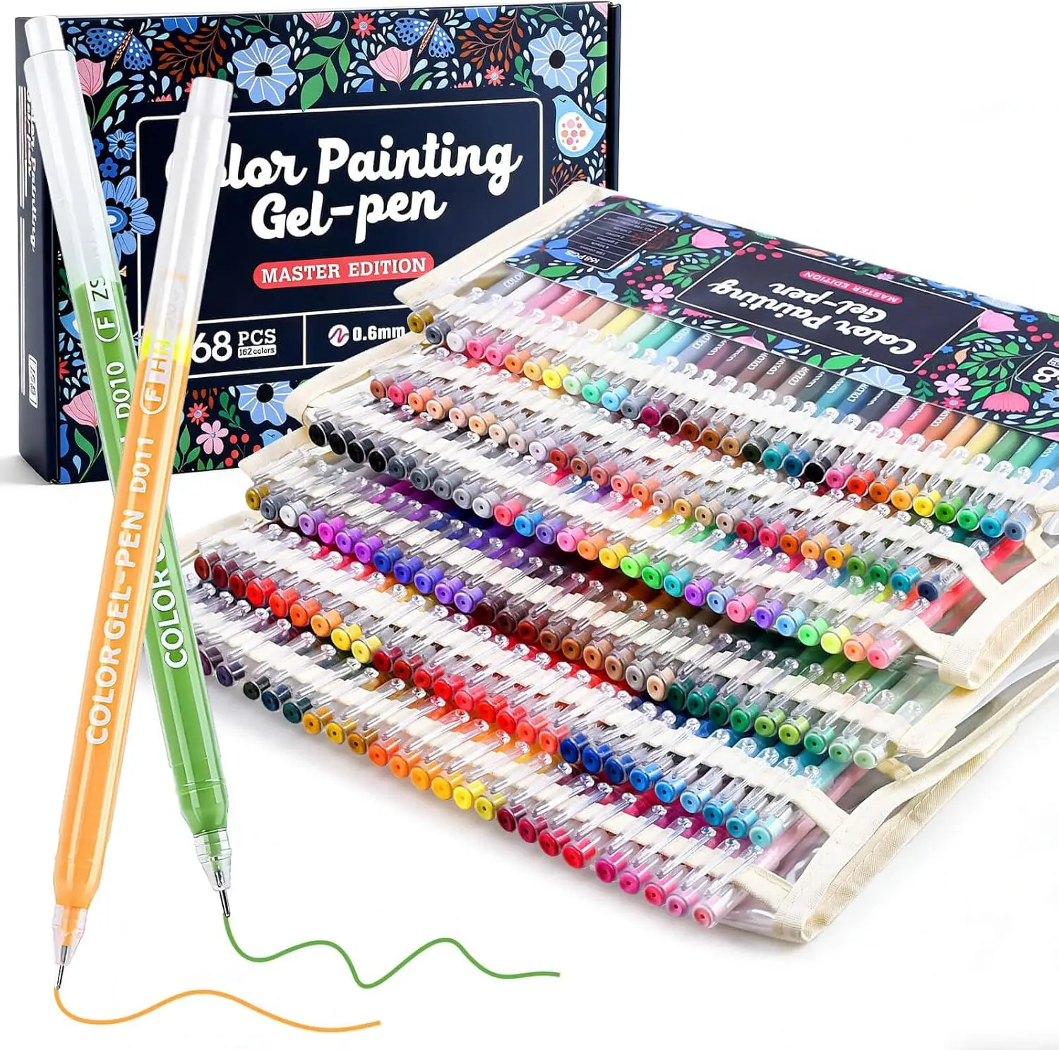 168Pcs Colored Gel Pens, 162 Colors Fine Point for Adult Coloring Books, Journaling Supplies
168Pcs Colored Gel Pens, 162 Colors Fine Point for Adult Coloring Books, Journaling Supplies