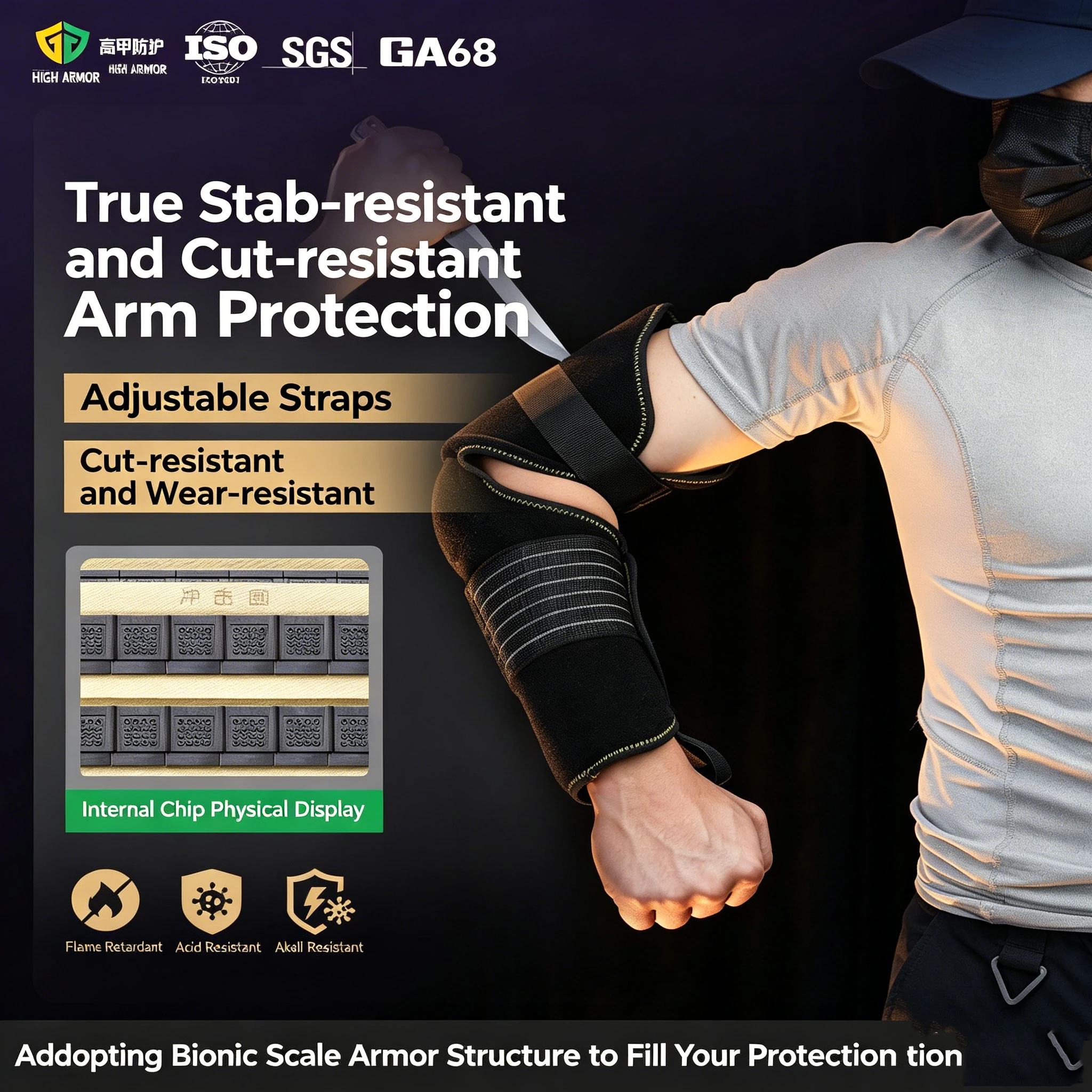 High Armor Stab Resistant Forearm Protector Anti Chopping Anti Puncture Anti Dog Bite Cut Resistant Arm Guard for Riding Outdoor
High Armor Stab Resistant Forearm Protector Anti Chopping Anti Puncture Anti Dog Bite Cut Resistant Arm Guard for Riding Outdoor