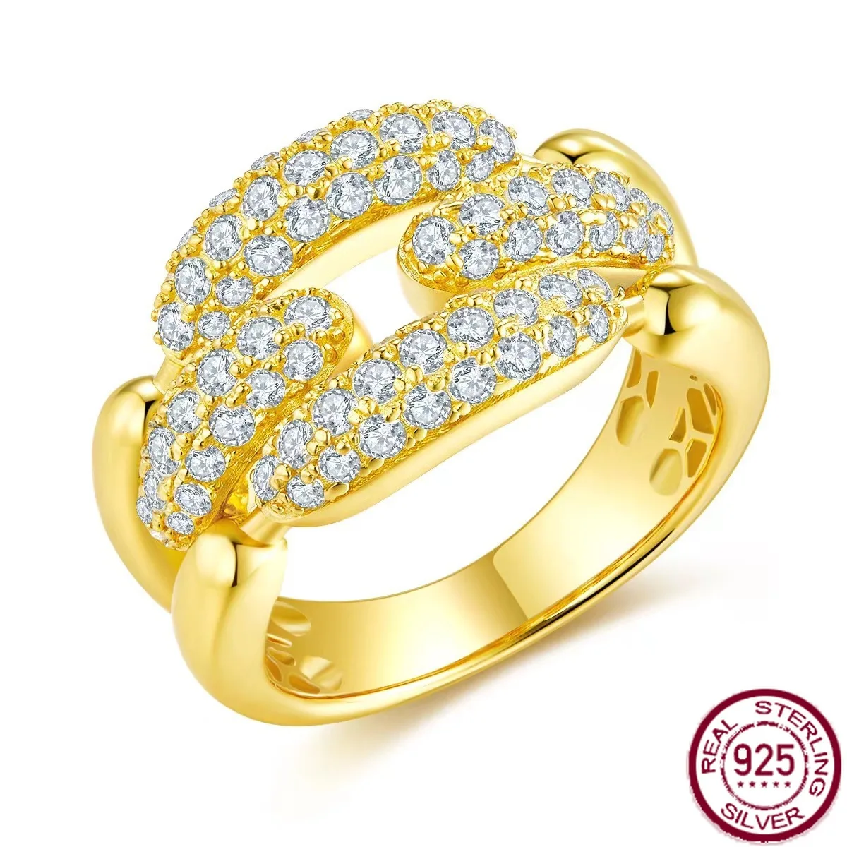 New popular s925 silver full diamond full diamond chain carat luxury luxury fashion ring wedding jewelry
New popular s925 silver full diamond full diamond chain carat luxury luxury fashion ring wedding jewelry