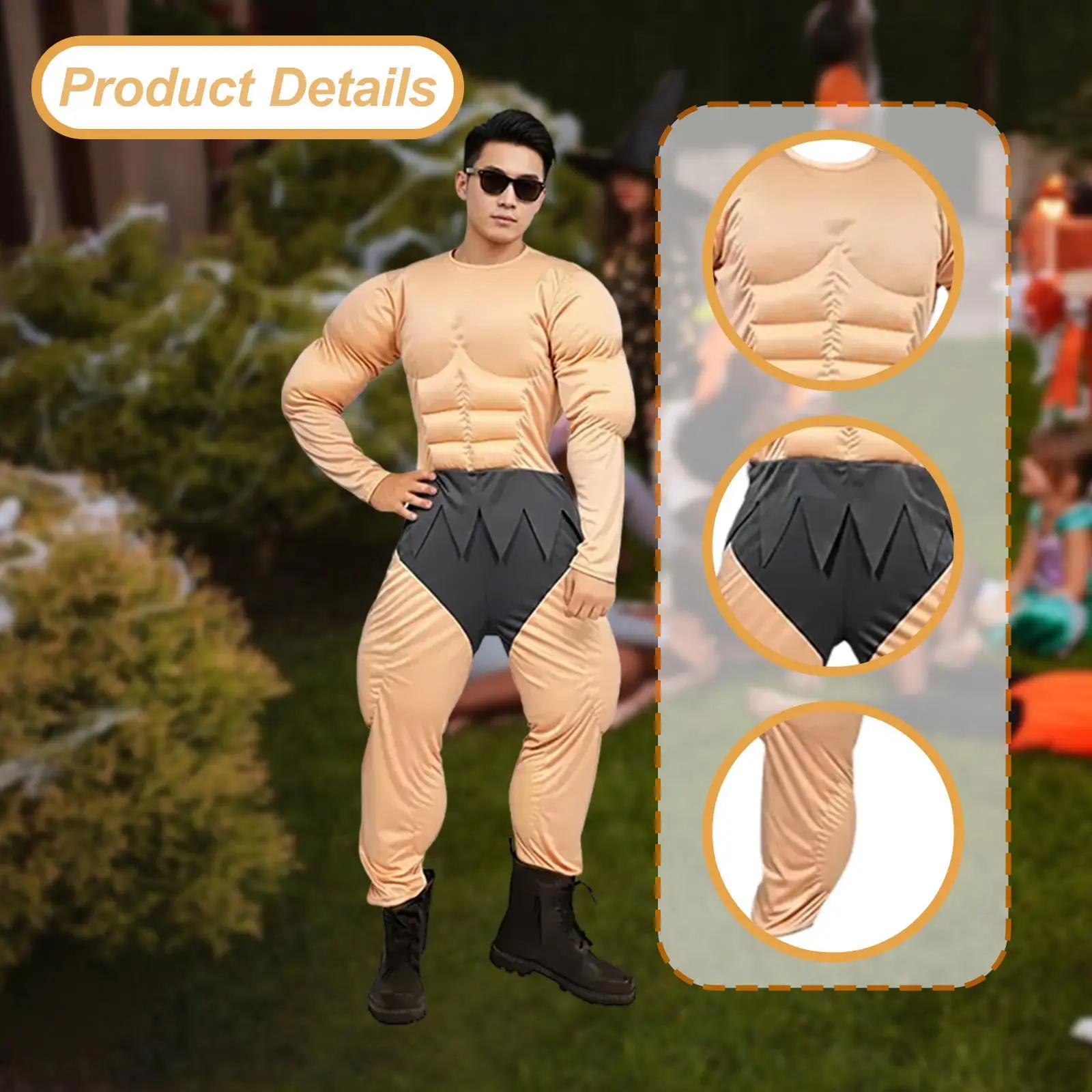 Muscle Jumpsuit for Men Creative Casual Weightlifter Clothes for Party Role Play
Muscle Jumpsuit for Men Creative Casual Weightlifter Clothes for Party Role Play