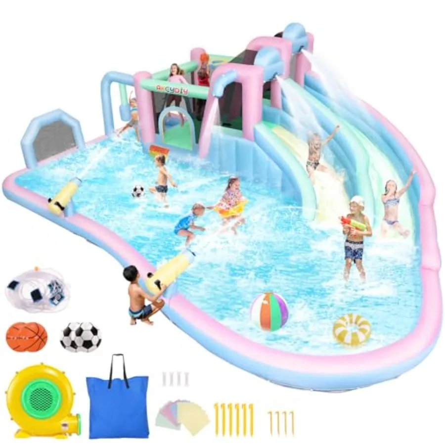 Inflatable Bounce House for Outdoor Indoor Party Holiday Use PVC Macaron Color Dual Slide with Pool Multiple Game Areas 21.3FT
Inflatable Bounce House for Outdoor Indoor Party Holiday Use PVC Macaron Color Dual Slide with Pool Multiple Game Areas 21.3FT
