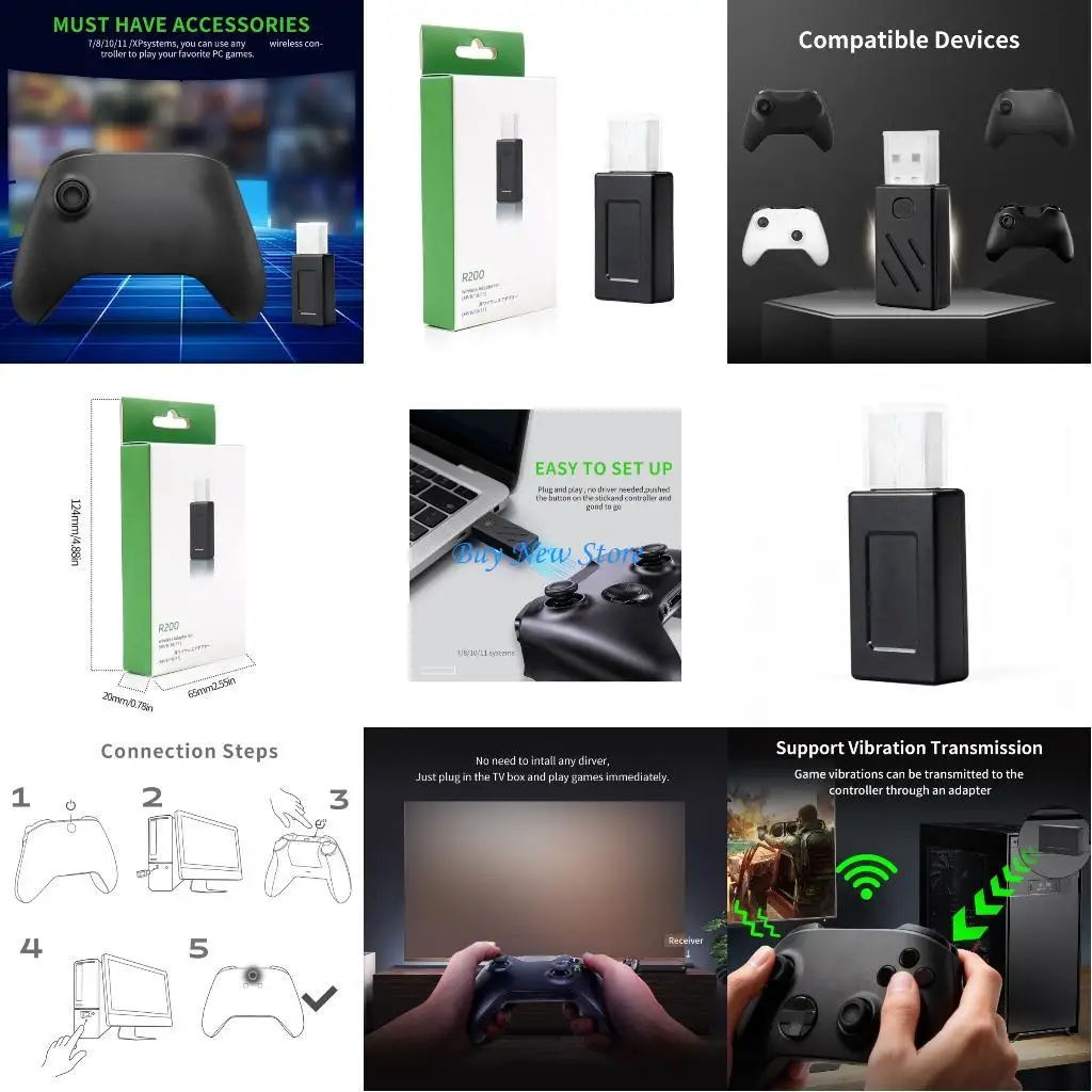 20CE Robusts Construction Wireless Game Adapter Strong Material for Gaming Use Use
20CE Robusts Construction Wireless Game Adapter Strong Material for Gaming Use Use