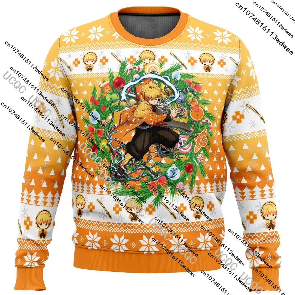 Новый аниме Zenitsu Agatsuma Demon Slayer, рождественский пуловер с круглым вырезом, мужской пуловер с 3D принтом комиксов, уличная детская повседневная толстовка
Новый аниме Zenitsu Agatsuma Demon Slayer, рождественский пуловер с круглым вырезом, мужской пуловер с 3D принтом комиксов, уличная детская повседневная толстовка