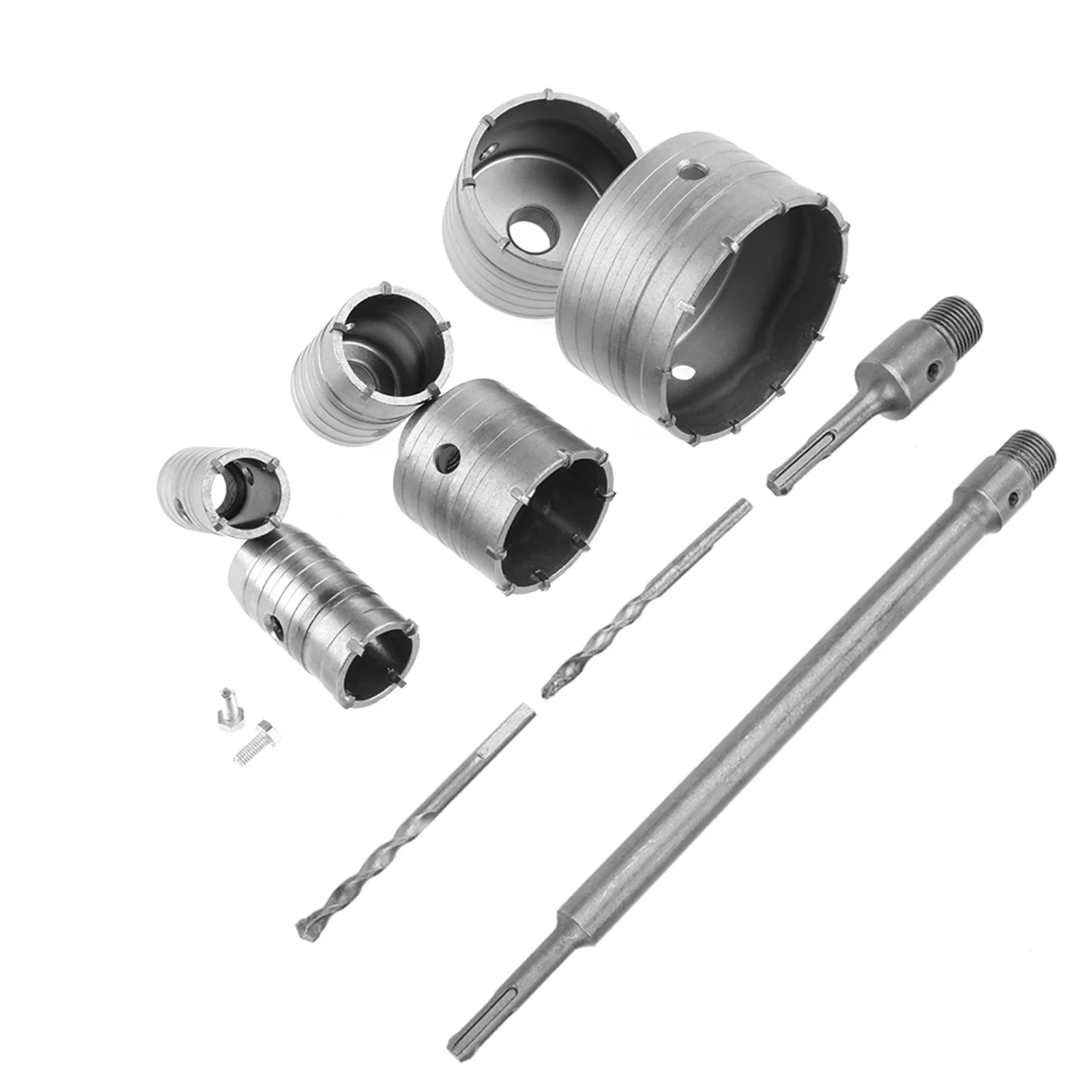10Pcs TCT Core Drill Set Plus Extension Shank Tungsten Masonry Hole Cutters
10Pcs TCT Core Drill Set Plus Extension Shank Tungsten Masonry Hole Cutters