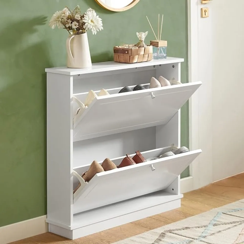 Floor-standing Shoe Rack with Two Flip-top Drawers, Slim Shoe Cabinet, Customizable
Floor-standing Shoe Rack with Two Flip-top Drawers, Slim Shoe Cabinet, Customizable