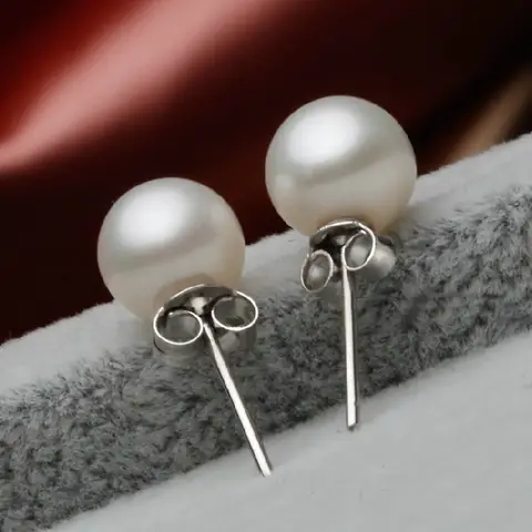 925 ayar gümüş küpe kadınlar köpüklü tatlı su incisi uzun U şeklinde Hoop küpe yıldönümü düğün takısı hediyeler için