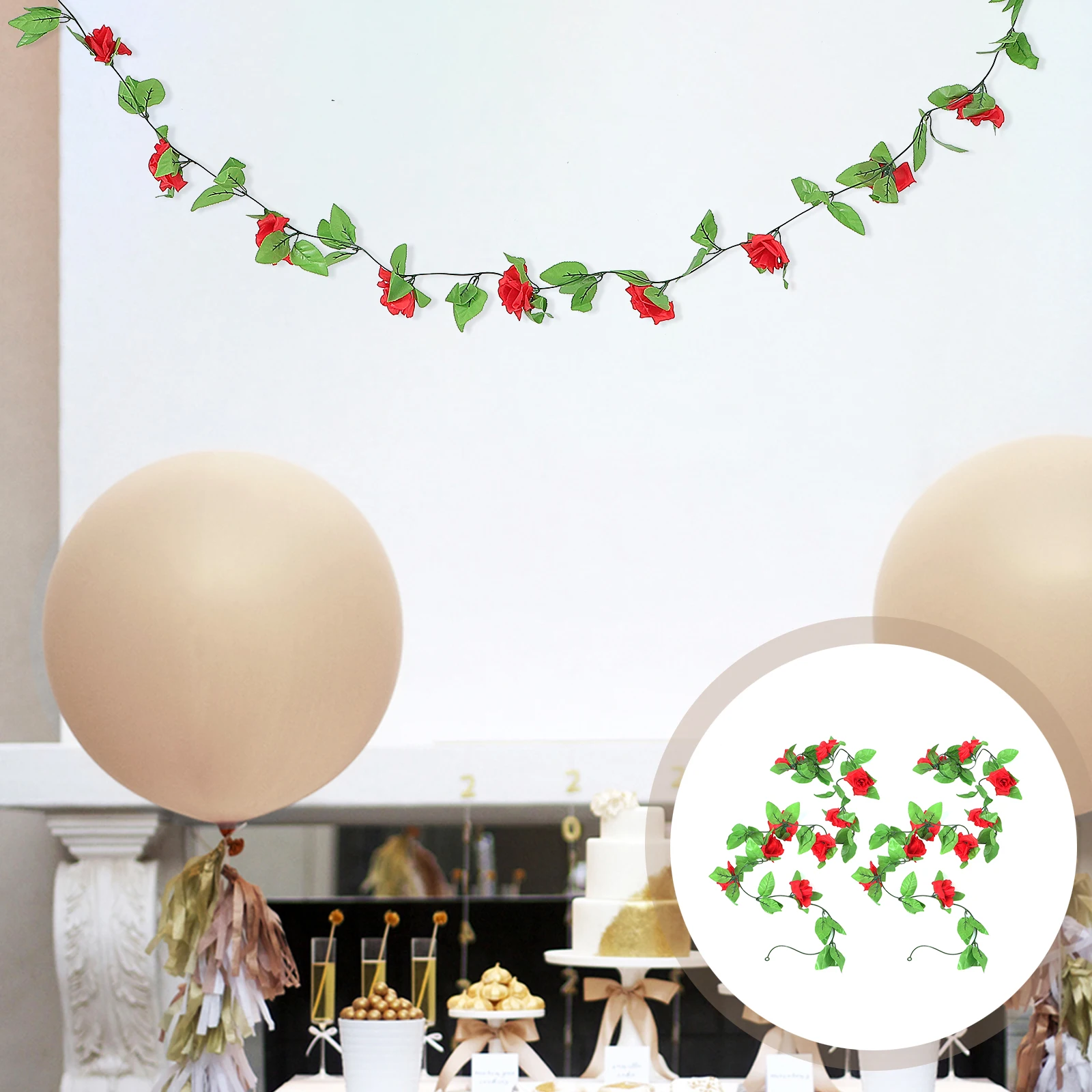 2pcs Artificial Rose Brim For Wedding Curving Flower Craft Home Party Decor Simulation Rose Flower Vine 2.4M Red
2pcs Artificial Rose Brim For Wedding Curving Flower Craft Home Party Decor Simulation Rose Flower Vine 2.4M Red