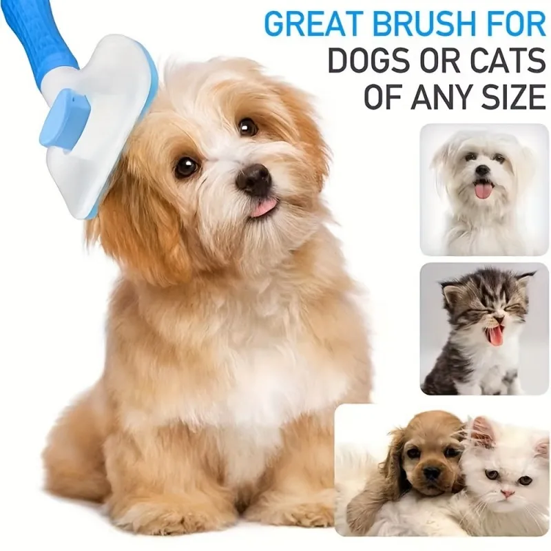 Self-Cleaning Pet Grooming Slicker Brush, One-Click Button Comb for Dogs & Cats - Removes Loose Fur, Mats, Tangles, Reduces Shedding, Gentle Massage for Long & Short Hair with Ergonomic Non-Slip Handle for Small & Large Pets
Self-Cleaning Pet Grooming Slicker Brush, One-Click Button Comb for Dogs & Cats - Removes Loose Fur, Mats, Tangles, Reduces Shedding, Gentle Massage for Long & Short Hair with Ergonomic Non-Slip Handle for Small & Large Pets