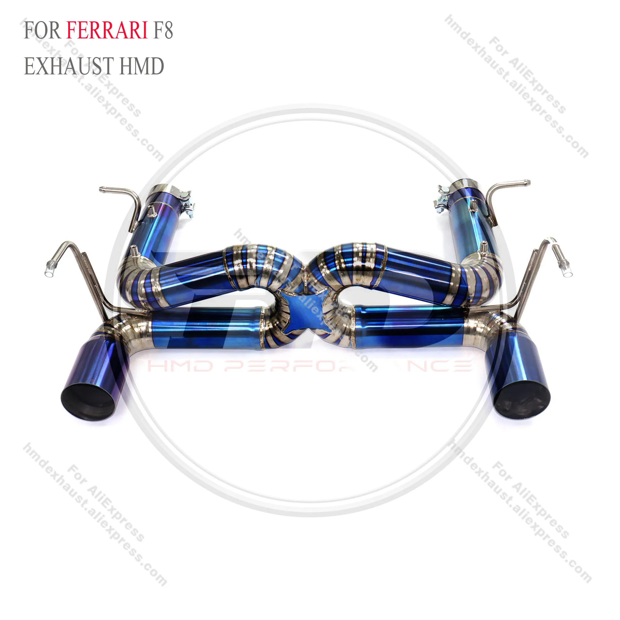 HMD Titanium Exhaust System Performance Catback for Ferrari F8 Muffler Without Valves
HMD Titanium Exhaust System Performance Catback for Ferrari F8 Muffler Without Valves