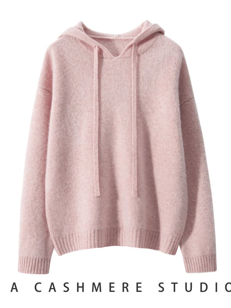 CHICUU Women's 100% Cashmere Hoodie Pullover Sweater Luxury Casual Thick Cashmere Knitwear Autumn Winter Chic Female Clothes Top
CHICUU Women's 100% Cashmere Hoodie Pullover Sweater Luxury Casual Thick Cashmere Knitwear Autumn Winter Chic Female Clothes Top
