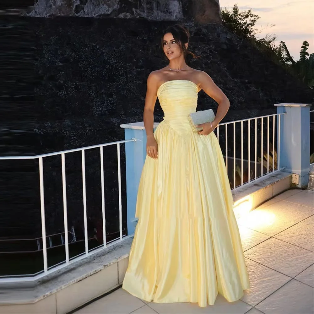Best Selling Sleeveless A-line Evening Dresses Charming Boat Neck Ruched Prom Dress Zipper Party Gown فساتين سهرة Customized
Best Selling Sleeveless A-line Evening Dresses Charming Boat Neck Ruched Prom Dress Zipper Party Gown فساتين سهرة Customized