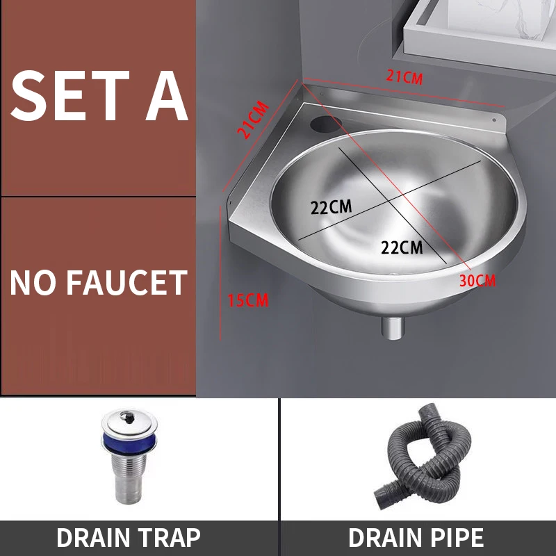 304 Stainless Steel Wall-Mounted Sink: Compact Triangular Corner Sink for Small Homes, RVs, and Portable Toilets
304 Stainless Steel Wall-Mounted Sink: Compact Triangular Corner Sink for Small Homes, RVs, and Portable Toilets