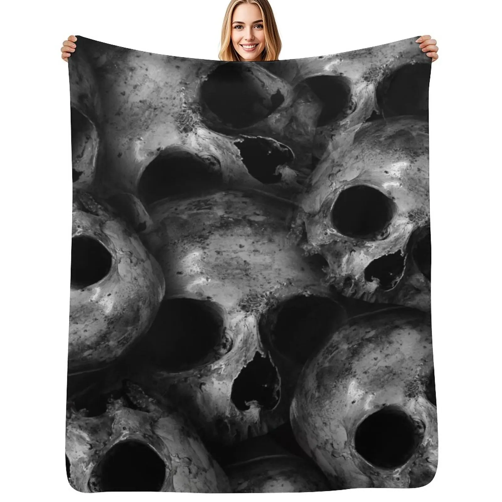Dark Skulls Throw Blanket All Season Soft Lightweight Blanket for Home
Dark Skulls Throw Blanket All Season Soft Lightweight Blanket for Home