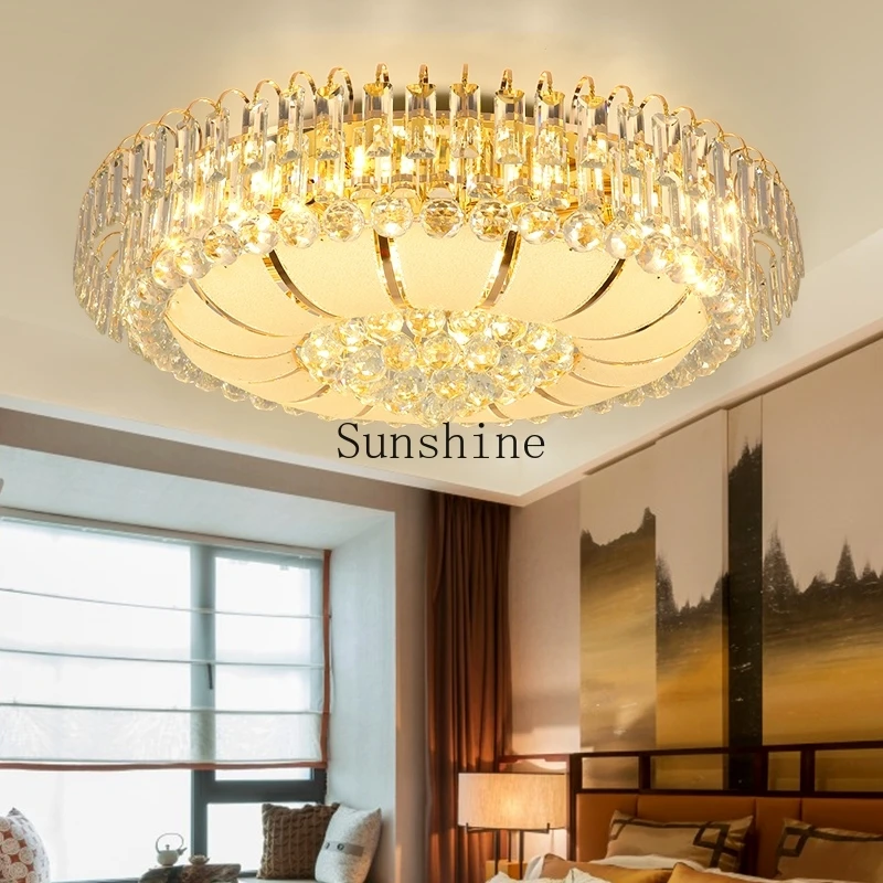 European style living room round crystal lamp light luxury atmosphere dining room bedroom light LED
European style living room round crystal lamp light luxury atmosphere dining room bedroom light LED