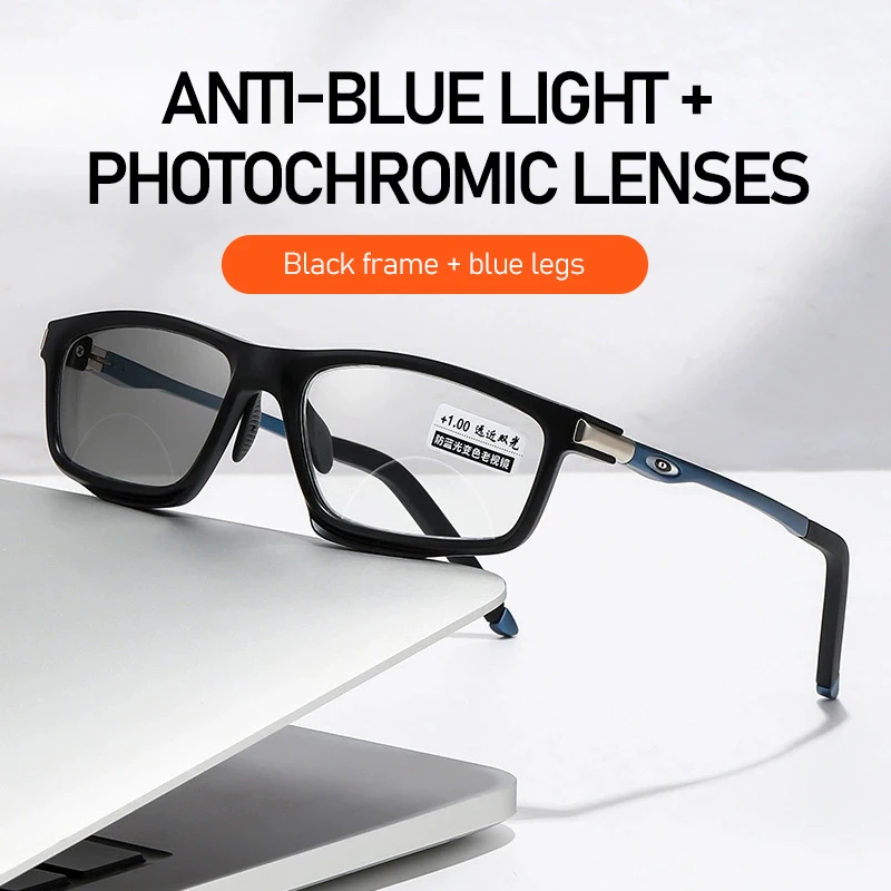2 IN 1 Photochromic Progressive Multifocus Reading Glasses Anti Slip Spring Hinge Aluminum Magnesium Frame Men Women Readers
2 IN 1 Photochromic Progressive Multifocus Reading Glasses Anti Slip Spring Hinge Aluminum Magnesium Frame Men Women Readers