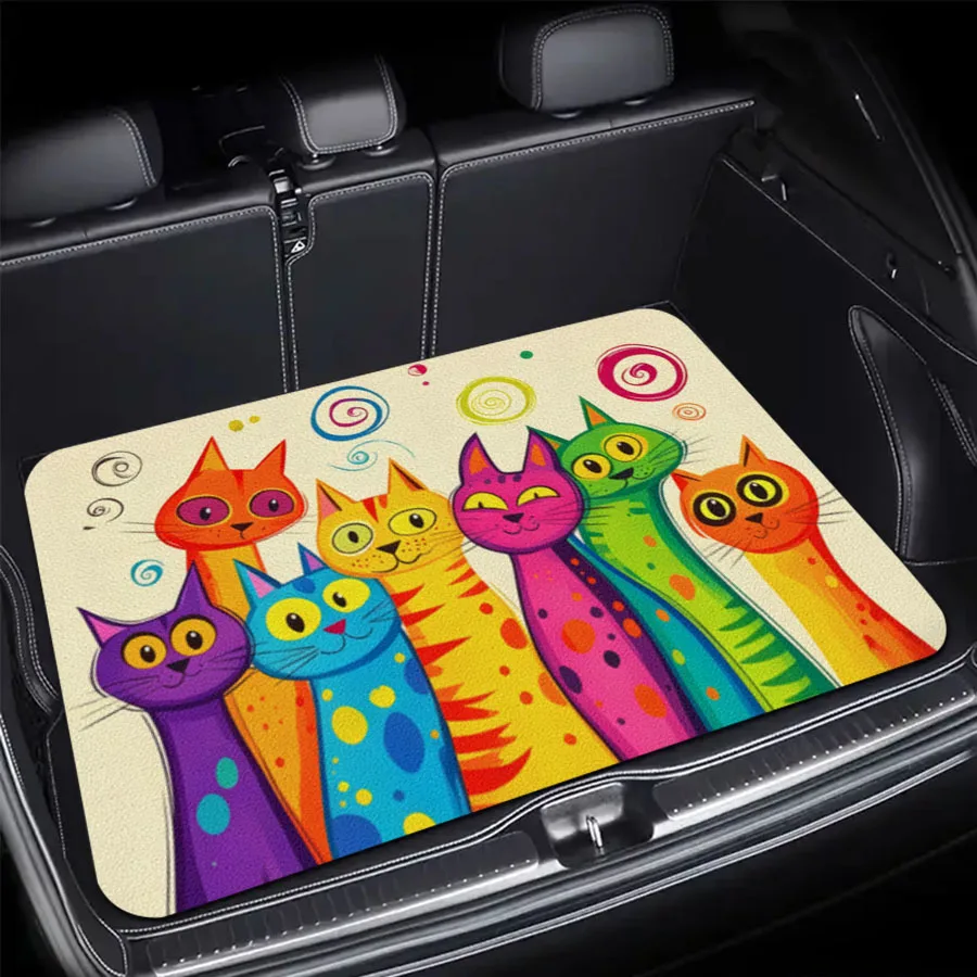 Cute Rainbow Cartoon Colorful Cats Universal Car Trunk Mat Waterproof Non-Slip Rear Cargo Liner Fit Sedan CUV SUV Decor Carpet
Cute Rainbow Cartoon Colorful Cats Universal Car Trunk Mat Waterproof Non-Slip Rear Cargo Liner Fit Sedan CUV SUV Decor Carpet