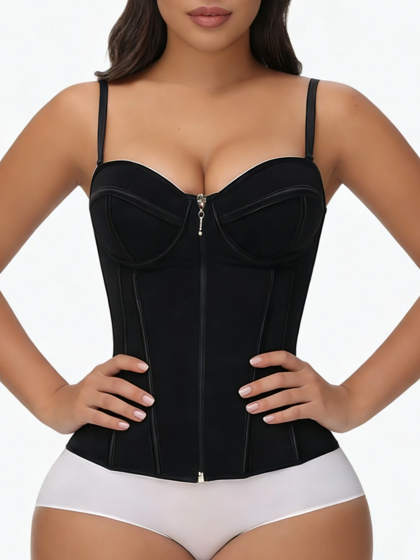 Women's Black Tummy Control Waist Trainer Corset Shapewear Bustier Tight-Fitting Tank Top with Straps Going out Body Shaper
Women's Black Tummy Control Waist Trainer Corset Shapewear Bustier Tight-Fitting Tank Top with Straps Going out Body Shaper