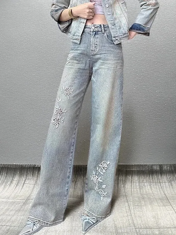 Spring 2026 New Style Casual Embroidered Hollow Wide Leg Pants Washed Slimming Long Trousers Women's Jeans High Waist Zipper ...
Spring 2026 New Style Casual Embroidered Hollow Wide Leg Pants Washed Slimming Long Trousers Women's Jeans High Waist Zipper ...