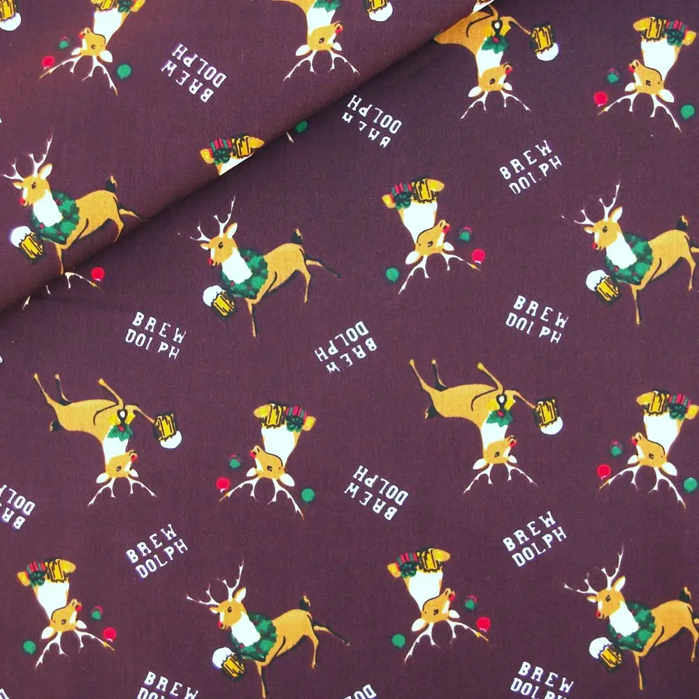 1 Yard Cotton Woven Fabric For Cloth, Bag, Bedding, Deers on chocolate background, Width=140cm
1 Yard Cotton Woven Fabric For Cloth, Bag, Bedding, Deers on chocolate background, Width=140cm