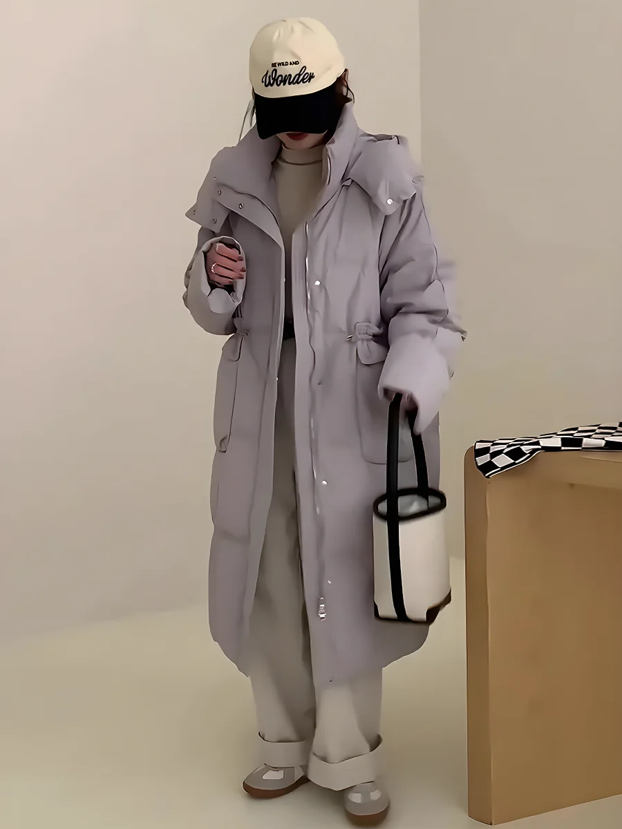 Женское утепленное белое пуховое пальто средней длины, теплое зимнее пальто для повседневной носки, с капюшоном
Женское утепленное белое пуховое пальто средней длины, теплое зимнее пальто для повседневной носки, с капюшоном