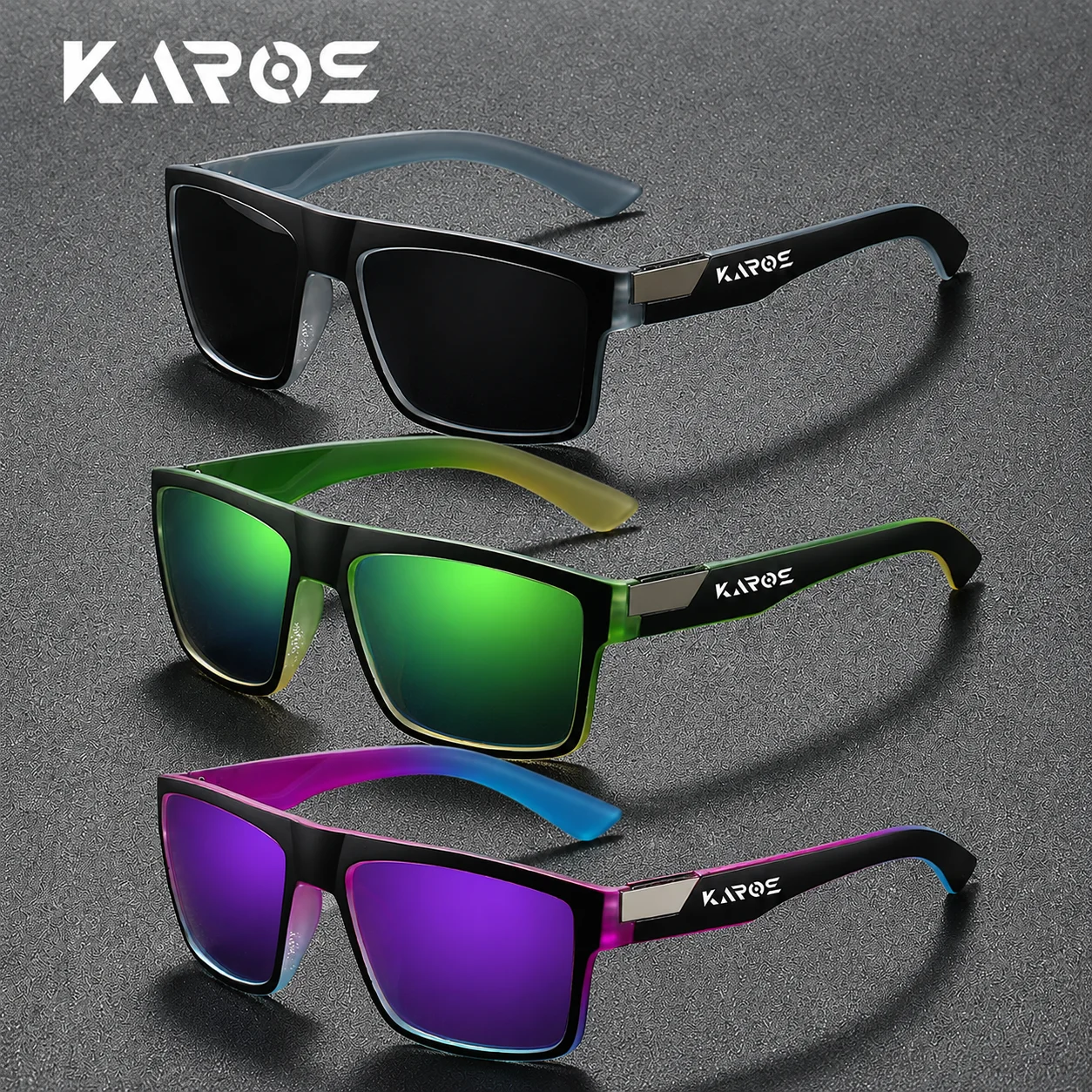 3PCS/Set KAROS Polarized Outdoor Sunglasses Unisex with UV400 Coating Anti Glare Feature Ideal for Fishing and Driving
3PCS/Set KAROS Polarized Outdoor Sunglasses Unisex with UV400 Coating Anti Glare Feature Ideal for Fishing and Driving