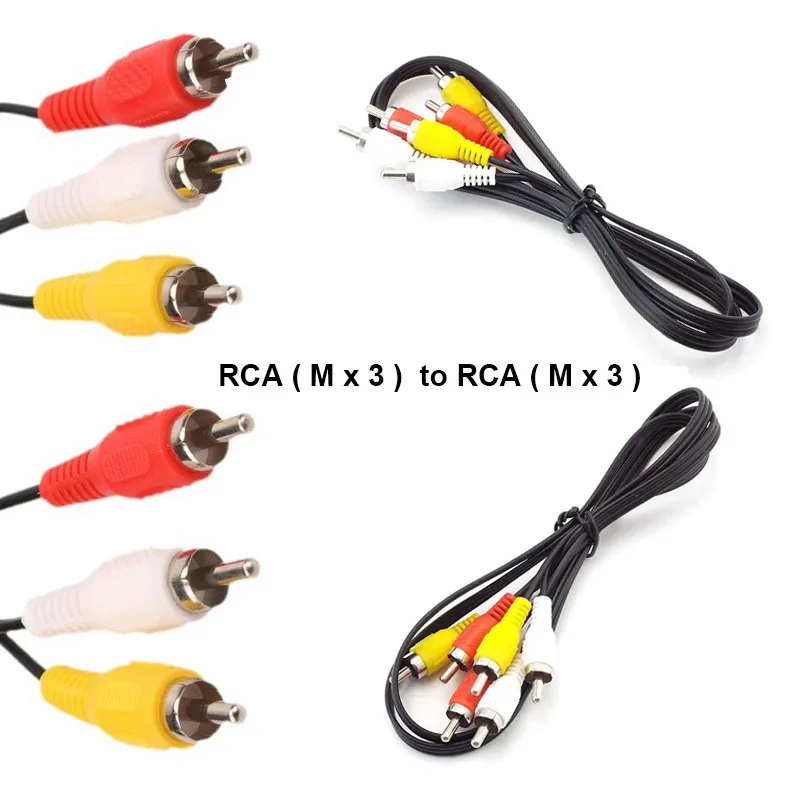 (1M 1.5M 3M) AV CABLE 3RCA to 3RCA AUDIO VIDEO Cord Composite TV DVD VIDEO & STEREO 3 RCA to 3RCA Male to Male Audio
(1M 1.5M 3M) AV CABLE 3RCA to 3RCA AUDIO VIDEO Cord Composite TV DVD VIDEO & STEREO 3 RCA to 3RCA Male to Male Audio