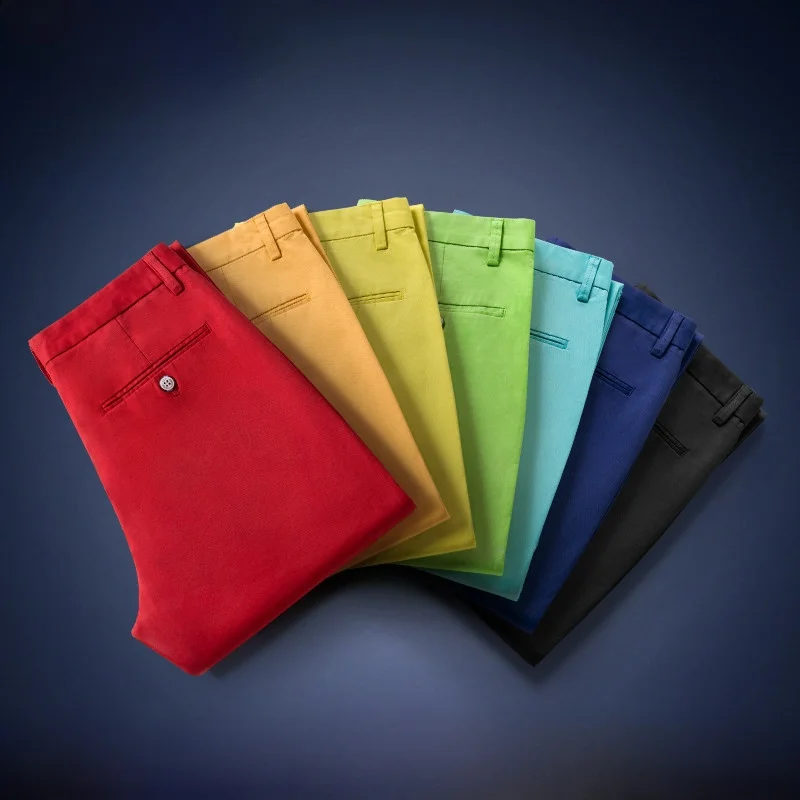 Spring Summer Men's Slim Fit Pants Korean Faion Elastic Red Personali Faionable Long Trousers Casual Cotton Polyester
Spring Summer Men's Slim Fit Pants Korean Faion Elastic Red Personali Faionable Long Trousers Casual Cotton Polyester