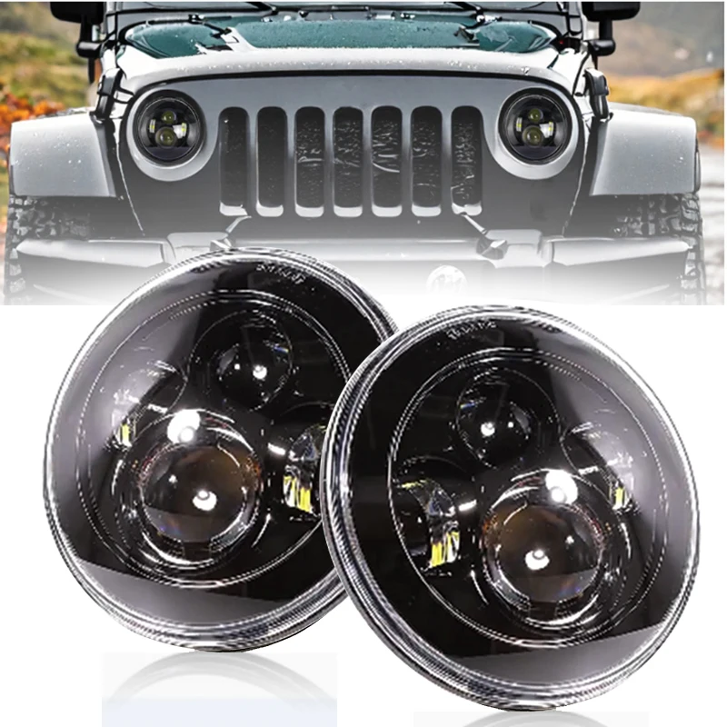 Комплект из 2 круглых светодиодных фар 7 дюймов для Land Rover Defender 90 110, ближний и дальний свет, для Lada Niva 4X4, внедорожный аксессуар
Комплект из 2 круглых светодиодных фар 7 дюймов для Land Rover Defender 90 110, ближний и дальний свет, для Lada Niva 4X4, внедорожный аксессуар