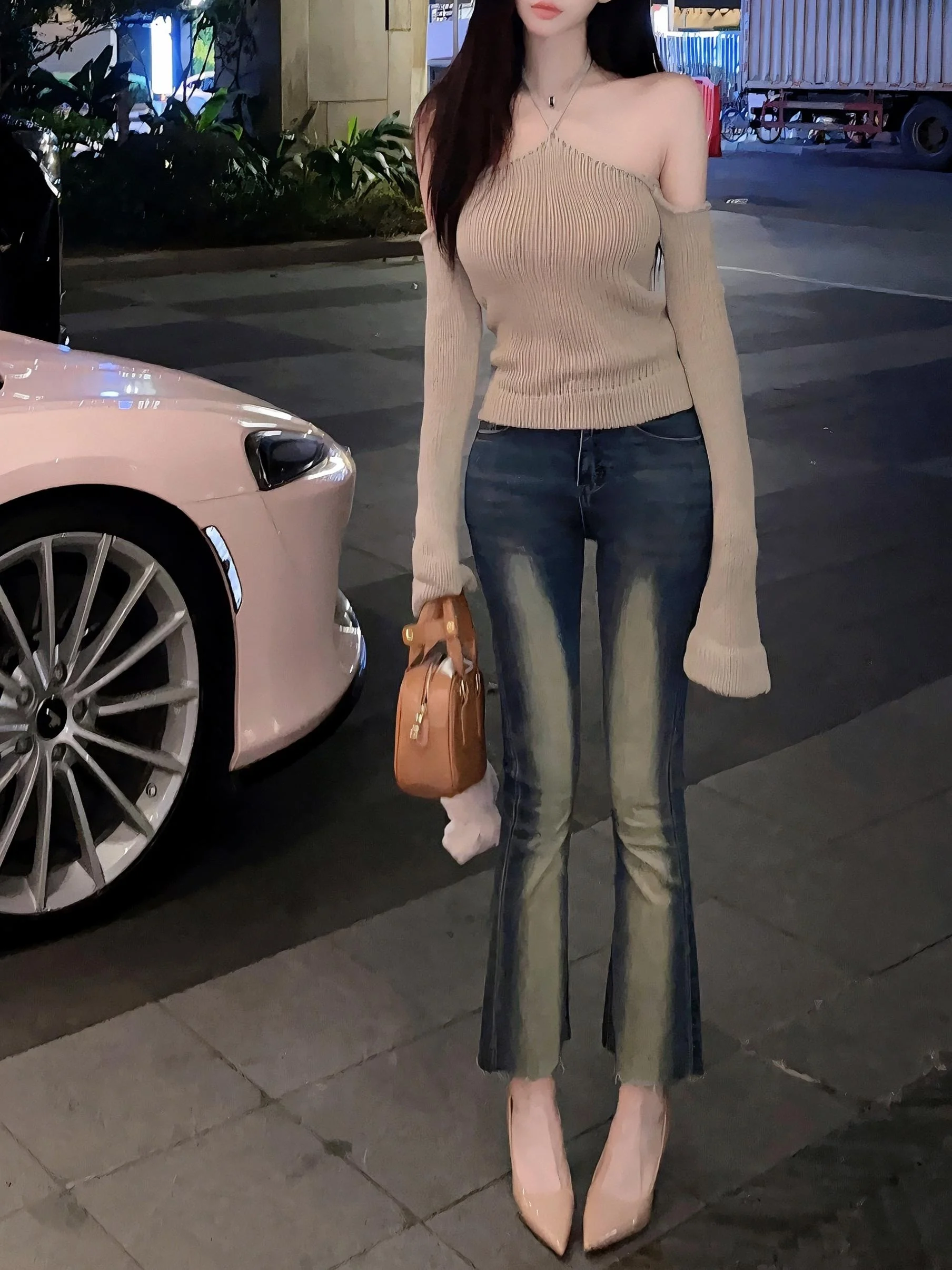 High Waist Stretchy Slimming Micro Flared Nine Points Denim Jeans Women's Retro Washed out White Korean Style Hot Girl Jeans
High Waist Stretchy Slimming Micro Flared Nine Points Denim Jeans Women's Retro Washed out White Korean Style Hot Girl Jeans