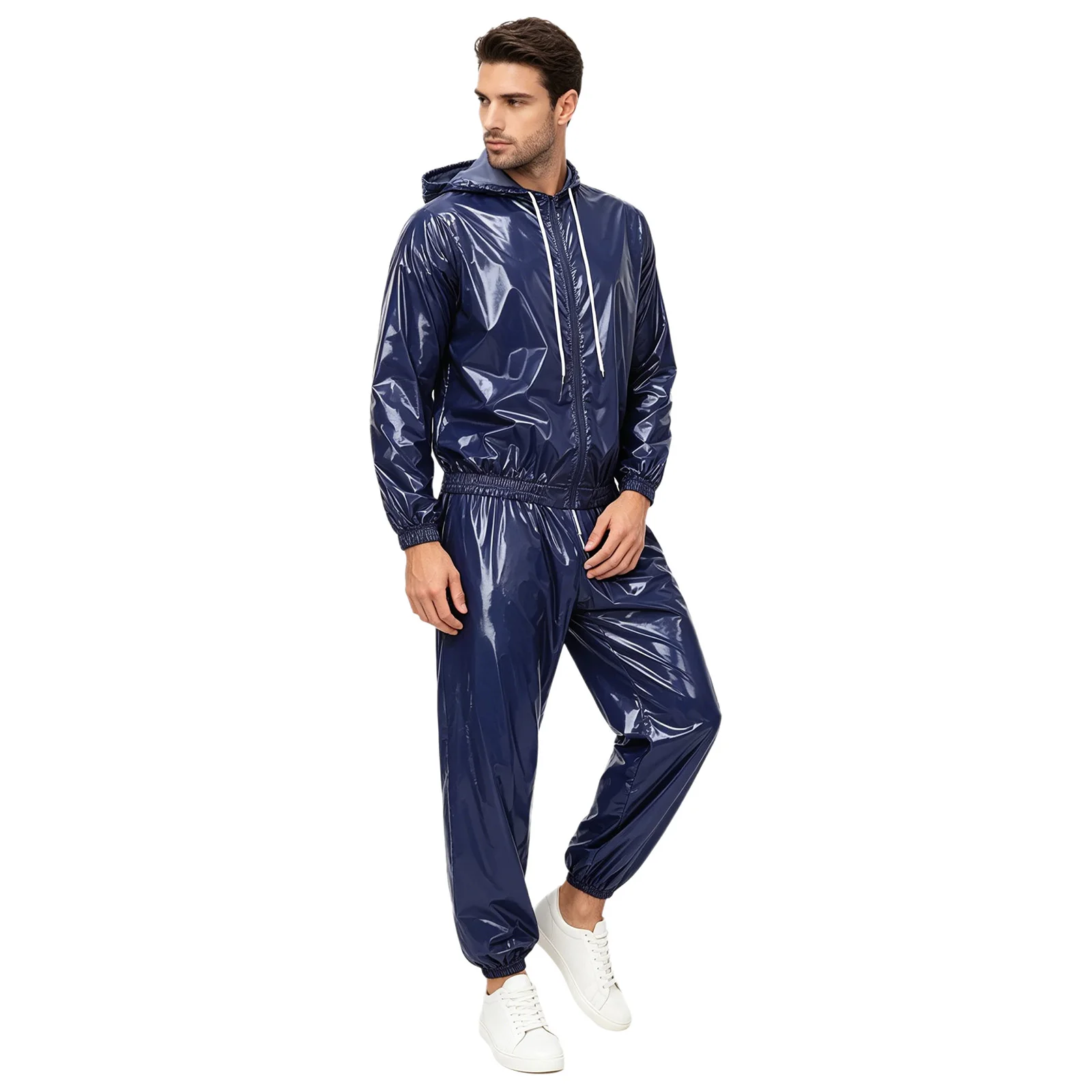 Men Waterproof Outfit Raincoat Windbreaker Long Sleeve Hooded Jacket with Jogging Pants for Hip Hop Dance Hiking Fishing Workout
Men Waterproof Outfit Raincoat Windbreaker Long Sleeve Hooded Jacket with Jogging Pants for Hip Hop Dance Hiking Fishing Workout