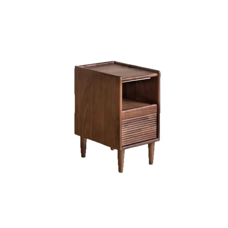 Black walnut home bedroom small modern simple bedside table narrow crevice cabinet light luxury furniture solid wood bedside tab
Black walnut home bedroom small modern simple bedside table narrow crevice cabinet light luxury furniture solid wood bedside tab